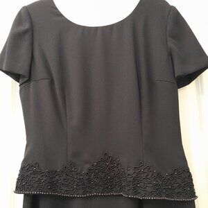 Special Occasion Pearl-Embellished Navy Dress